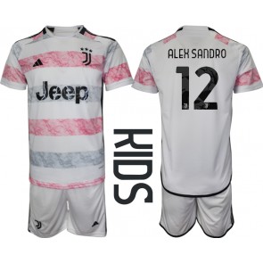Maillot de foot Juventus Alex Sandro #12 Extérieur enfant 2023-24 Manches Courte (+ pantalon court)